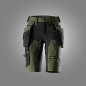 Preview: AllroundWork, Damen-Stretch-Shorts mit abnehmbaren Holstertaschen