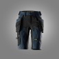 Preview: AllroundWork, Damen-Stretch-Shorts mit abnehmbaren Holstertaschen