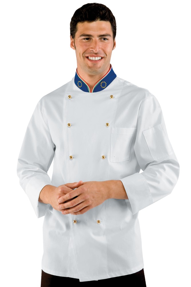 Kochjacke mit farbigem Band - Isacco