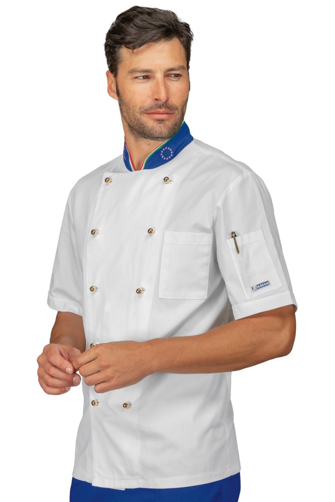 Kochjacke mit farbigem Band - Isacco