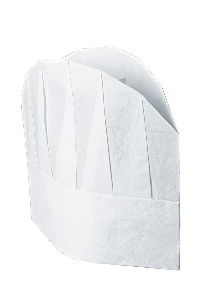 Packung Kochmuetze aus Vliesstoff 23 cm (10 Stk)