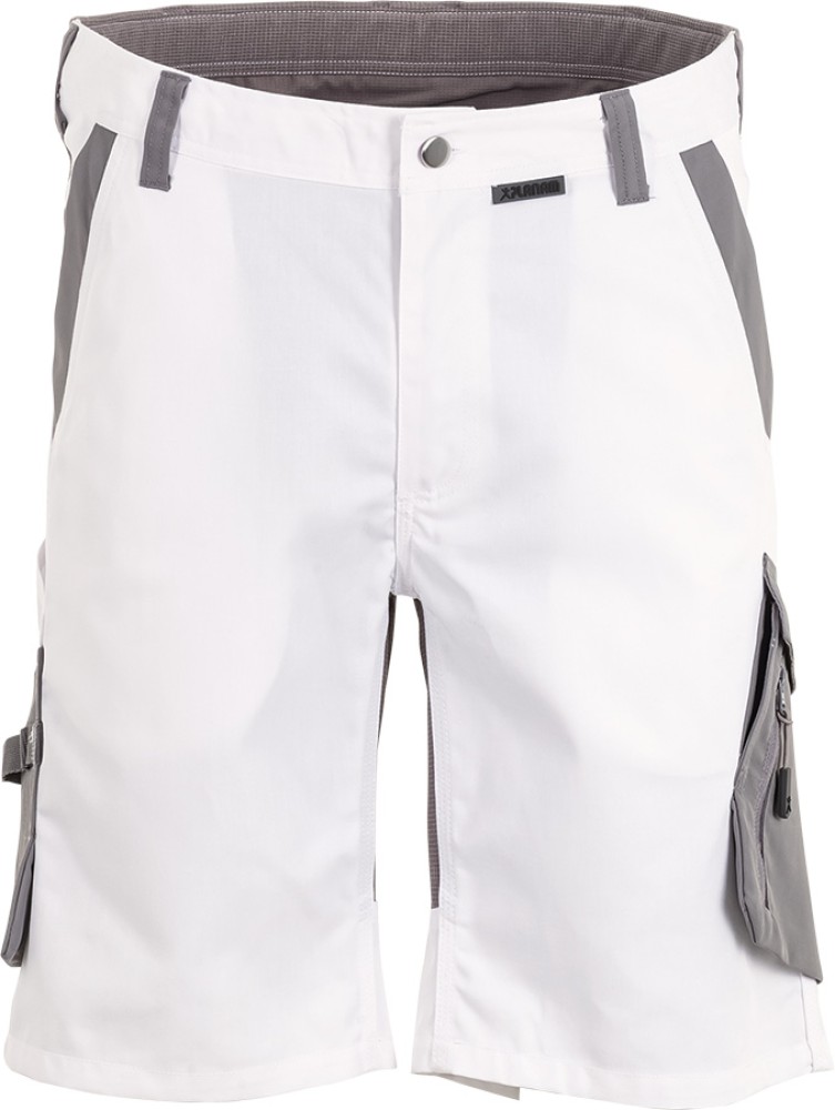 Planam Herren-Shorts Norit leichtes Mischgewebe weiss/hellgrau