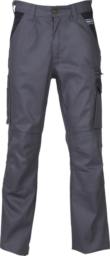 PROGRESSO Stretch Bundhose grau/dunkelgrau mit Knietaschen