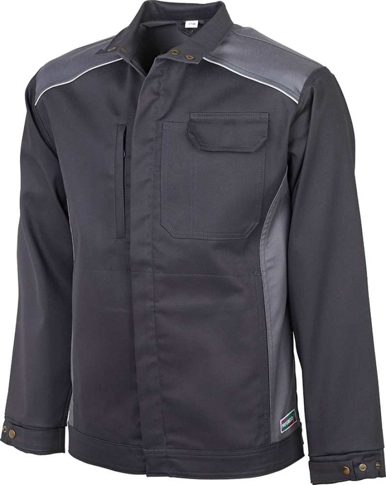 PROGRESSO Stretch Bundjacke, dunkelgrau mit Reflex-Paspeln