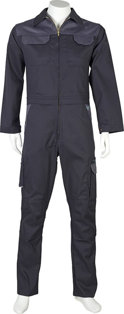 Profi-Stretchoverall PROGRESSO robust, grau mit vielen Taschen