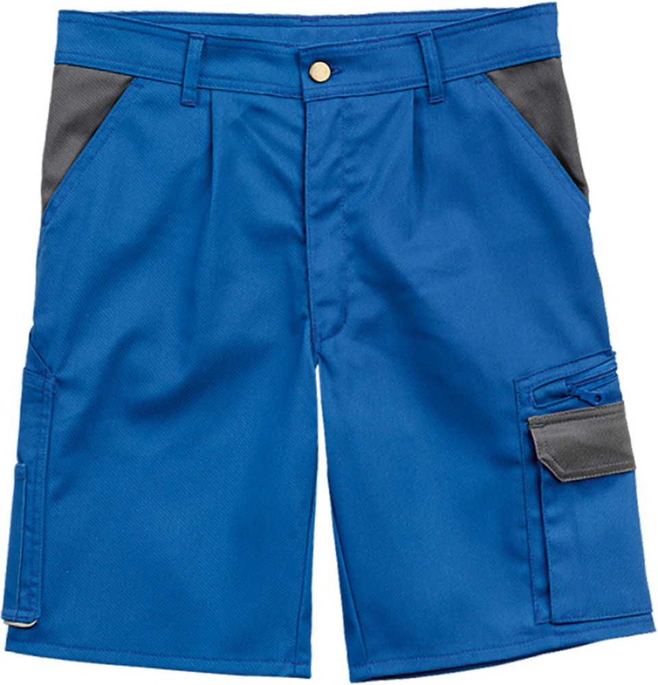 PROGRESSO Stretch Arbeits-Shorts Blau/Grau mit Multifunktionstaschen