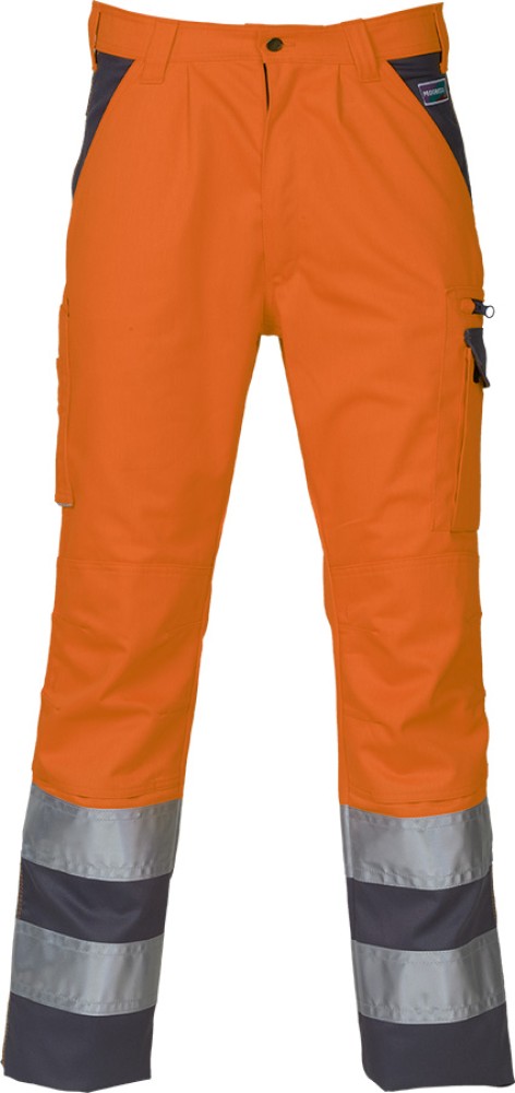 PROGRESSO Warnschutz-Bundhose FLUOLINE 300, leuchtorange/grau, Reflexstreifen