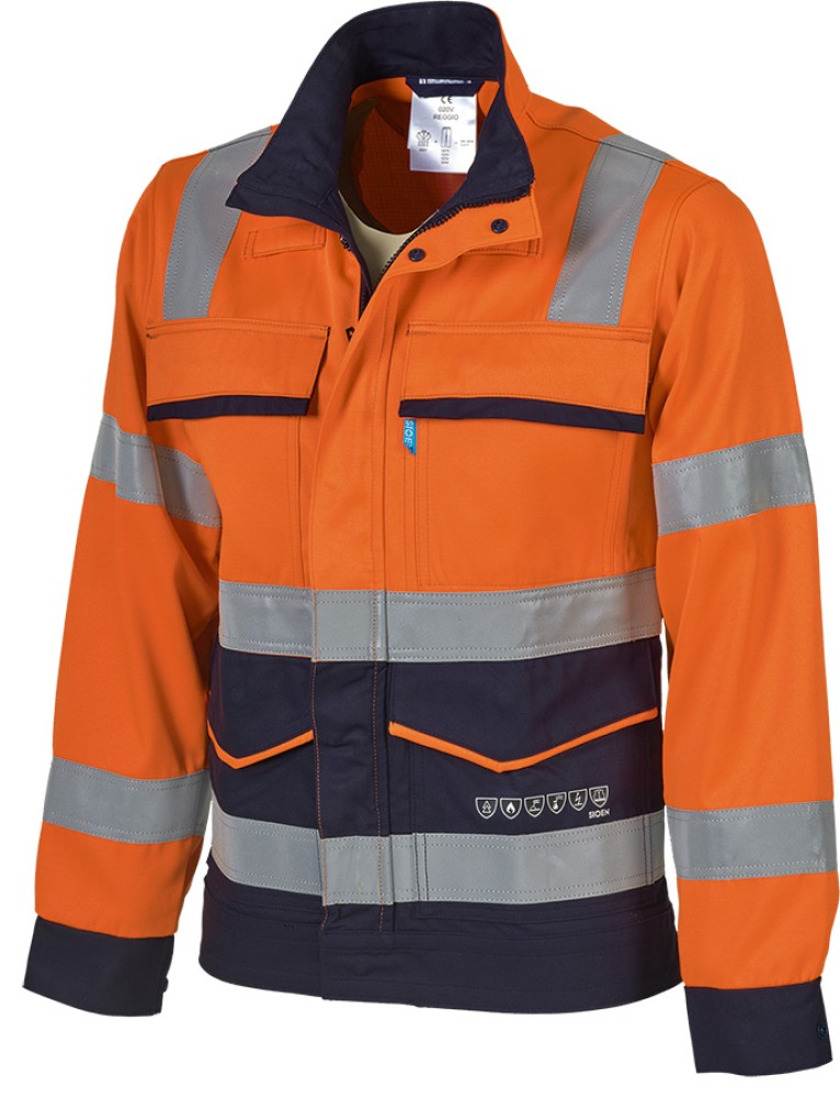 SIOEN Multinorm Warnschutzjacke Leuchtorange/Dunkelblau Extra Schutz