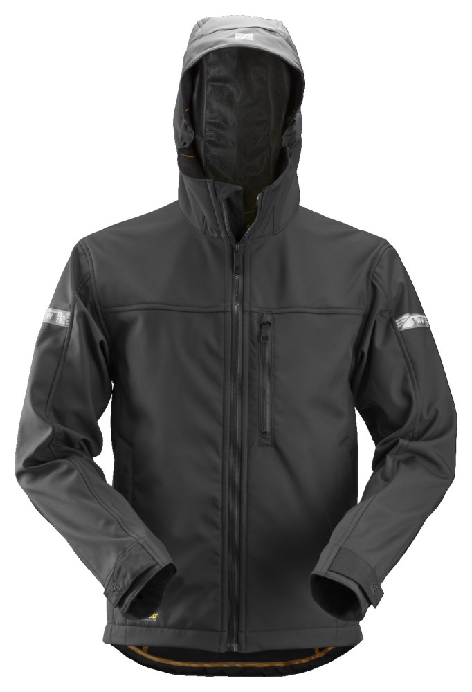 AllroundWork, Softshell-Arbeitsjacke mit Kapuze