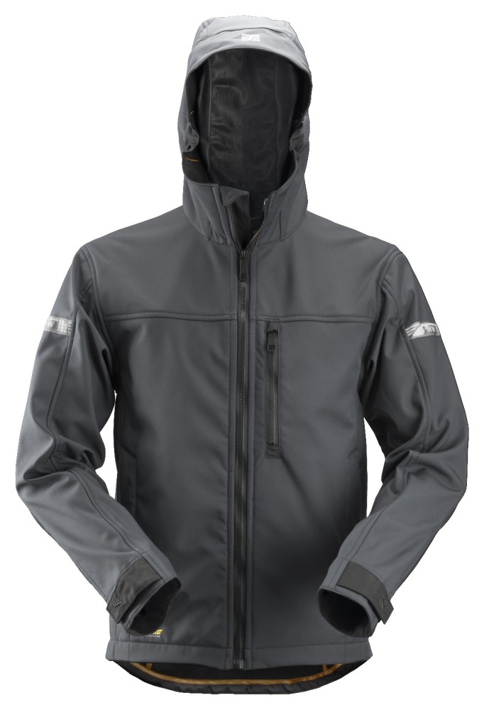 AllroundWork, Softshell-Arbeitsjacke mit Kapuze