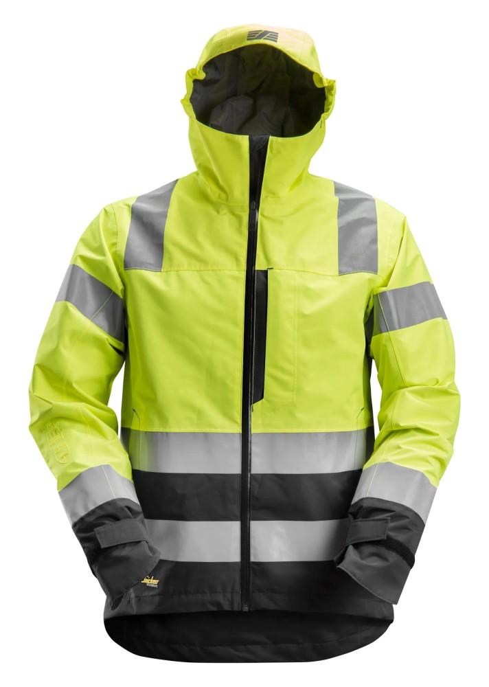 High-Vis, Wasserdichte Warnschutz-Softshell-Jacke, Warnschutzklasse 3