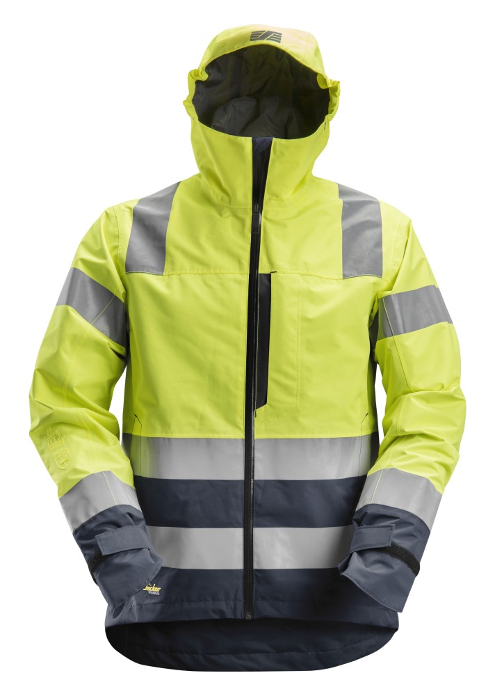 High-Vis, Wasserdichte Warnschutz-Softshell-Jacke, Warnschutzklasse 3