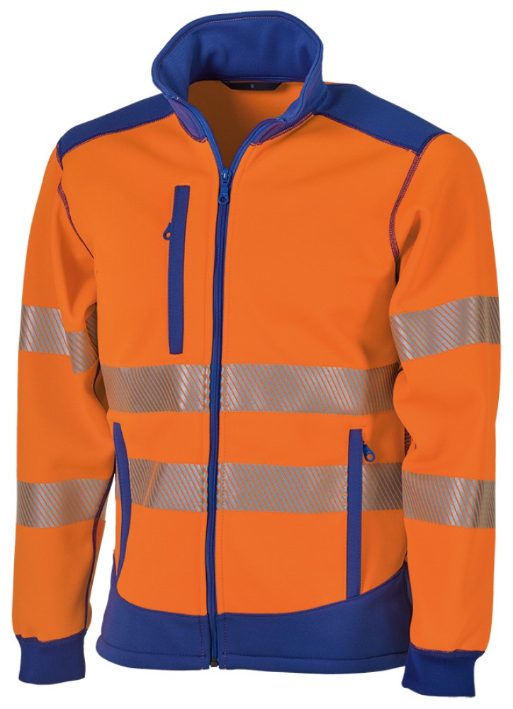 HUSKY Warnschutzjacke II leuchtorange/blau, warm, reflektierend