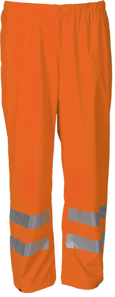 Leichte leuchtorange Regen-Warnhose SIOEN Flexothane mit Reflexstreifen