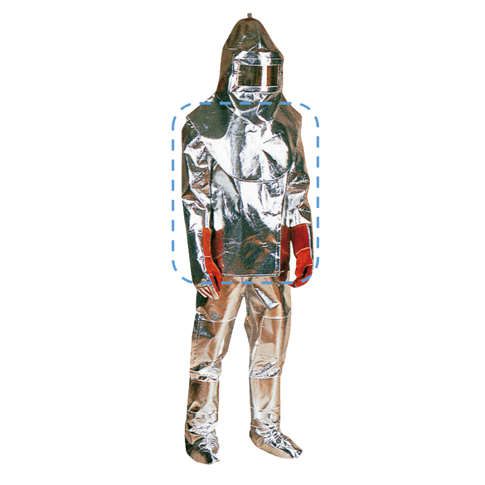 Hitzeschutzjacke aus aluminisiertem Kevlar-Gewebe mit Ventilation