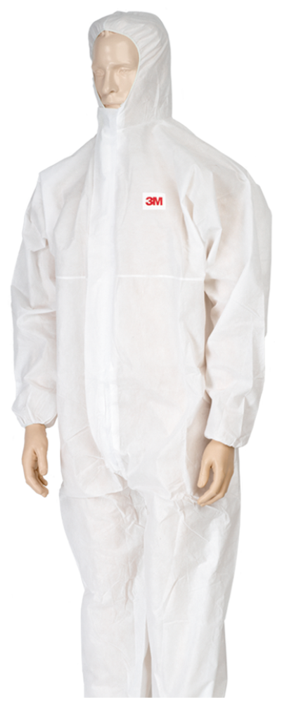 3M Schutzoverall Typ 5/6, atmungsaktiv, Kapuze, weiss