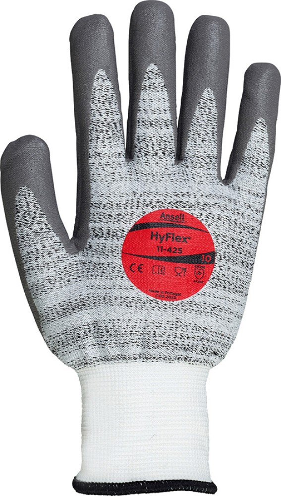 Ansell HyFlex Schnittschutzhandschuhe, grau-weiss, PU/Nitrilbeschichtet