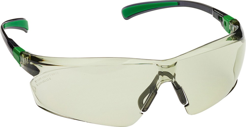 Leichte UNIVET Schutzbrille 506U getoent-gruene Gläser
