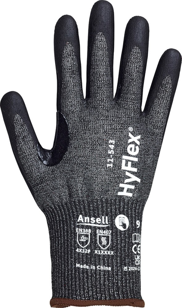 Ansell Hy-Flex Schnittschutz- und Hitzeschutz Handschuhe, Grau/Schwarz