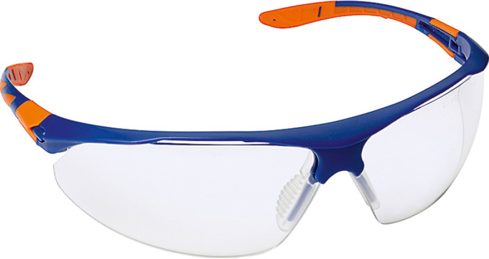 JSP Stealth 9000 Schutzbrille, blau-orange, kratzfest, klar