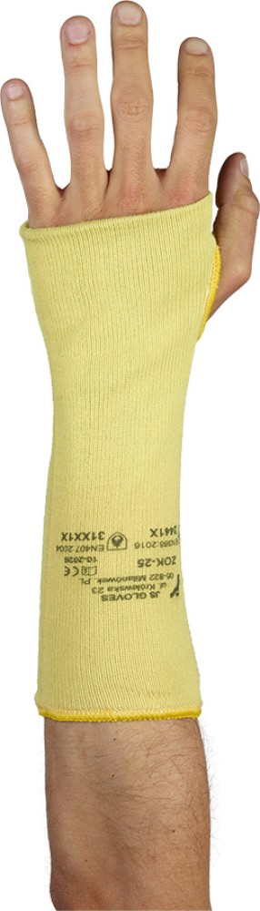 JS GLOVES Schnittschutzärmel aus Aramid, doppelt, 25 cm lang