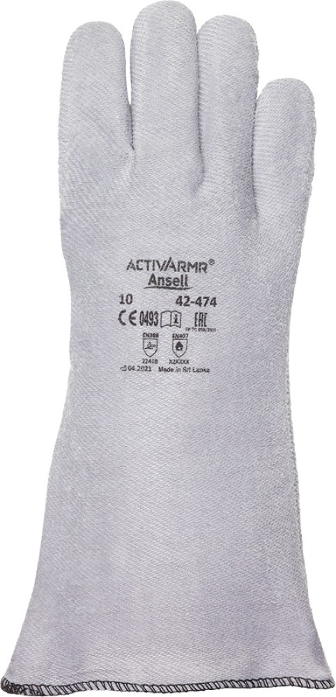 Ansell Crusader Flex Hitzeschutzhandschuhe, schnittfest, grau