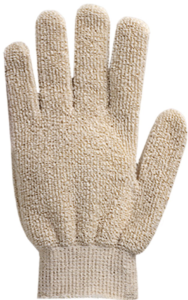 JS Gloves Hitzeschutzhandschuhe aus rohweisser Baumwolle, nahtlos, elastische Stulpe, Unisex