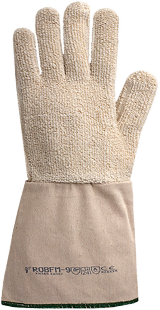 JS GLOVES Hitzeschutz Handschuhe aus Baumwollgestrick, 37 cm