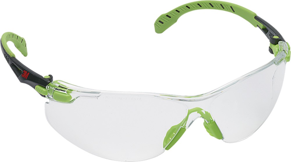 Leichte 3M Schutzbrille SOLUS 1000, grün-schwarz, beschlagfrei