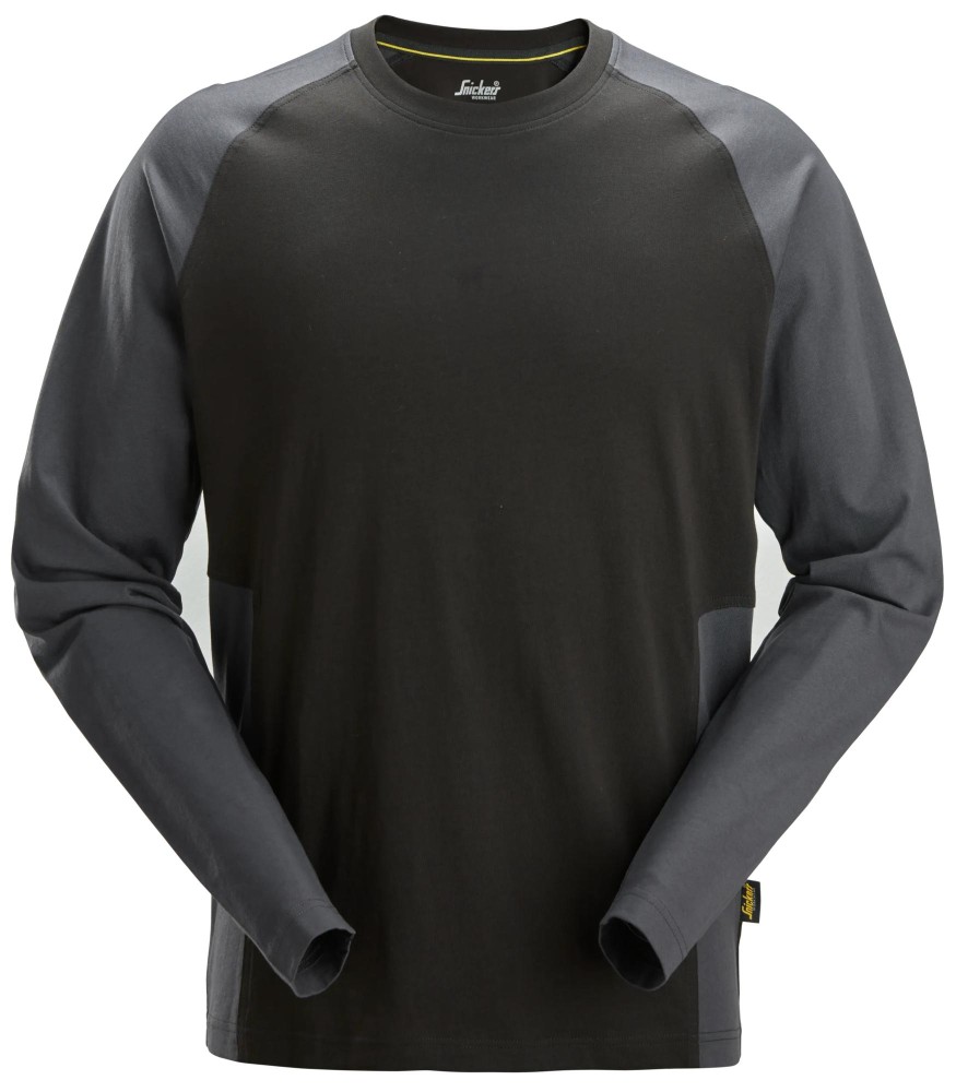 Zweifarbiges Shirt mit langem Arm