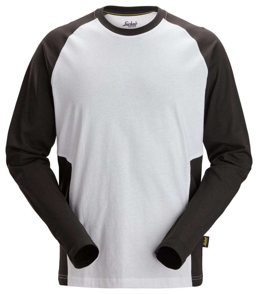 Zweifarbiges Shirt mit langem Arm