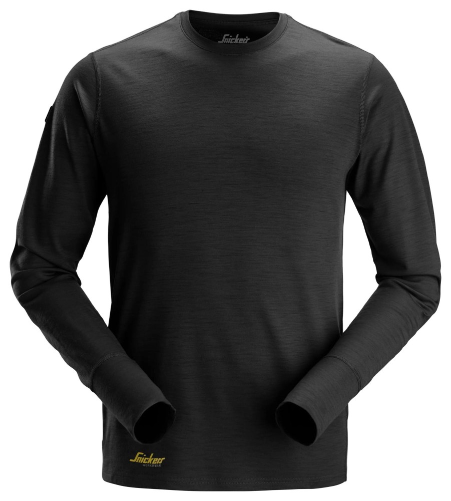 AllroundWork, Langarm-Shirt aus Wolle