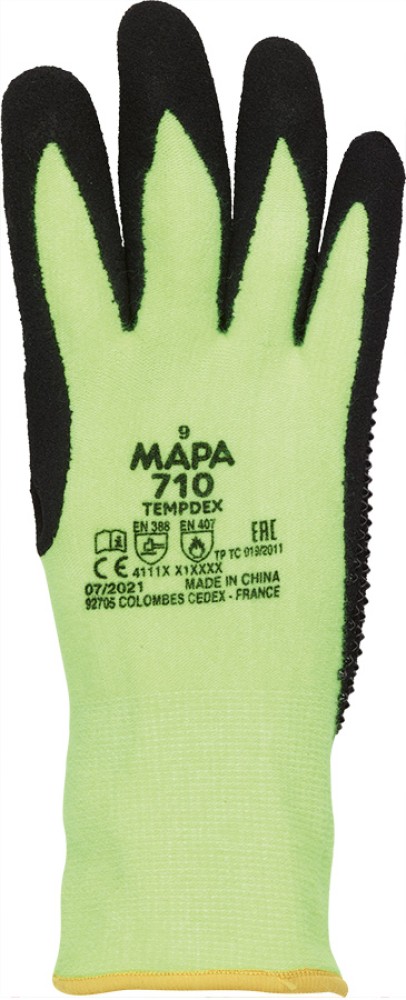 MAPA Hitzeschutzhandschuhe Tempdex, Nitrilbeschichtet, Noppenprofil