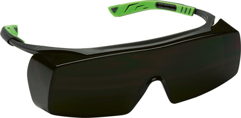 Leichte UNIVET Schweissschutzbrille gruenes Polycarbonat IR5