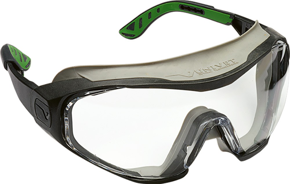 UNIVET 6X1 Schutzbrille mit Vollsicht, kratzfest, belüftet