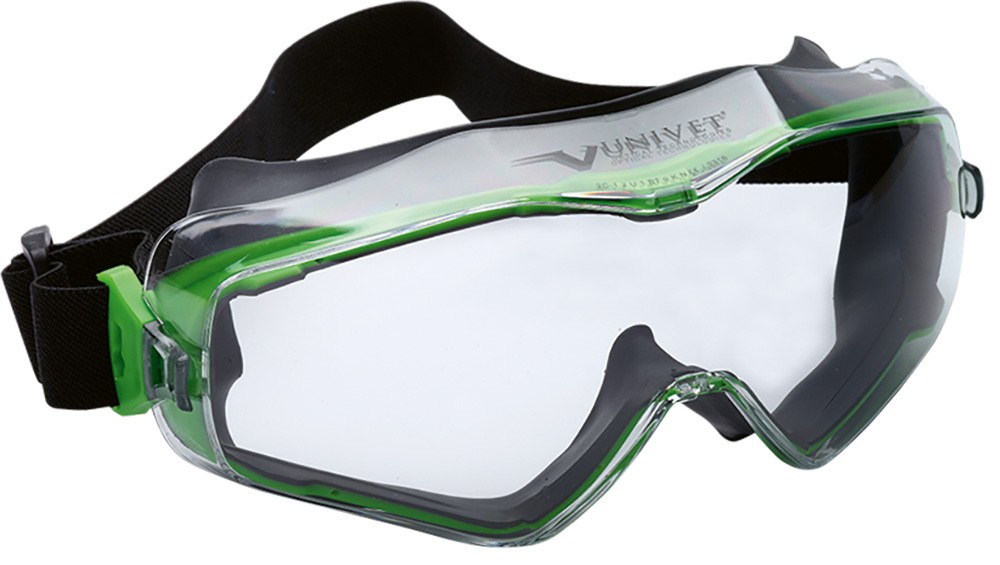 UNIVET Vollsichtschutzbrille 6X3 mit beschlagfreier Polycarbonatscheibe