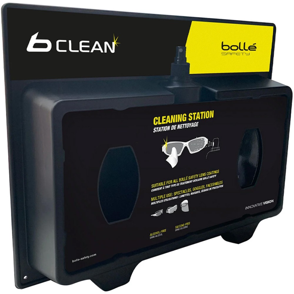 BOLLE b-clean B600 Brillenreinigungsstation mit Antistatikspray und Papier