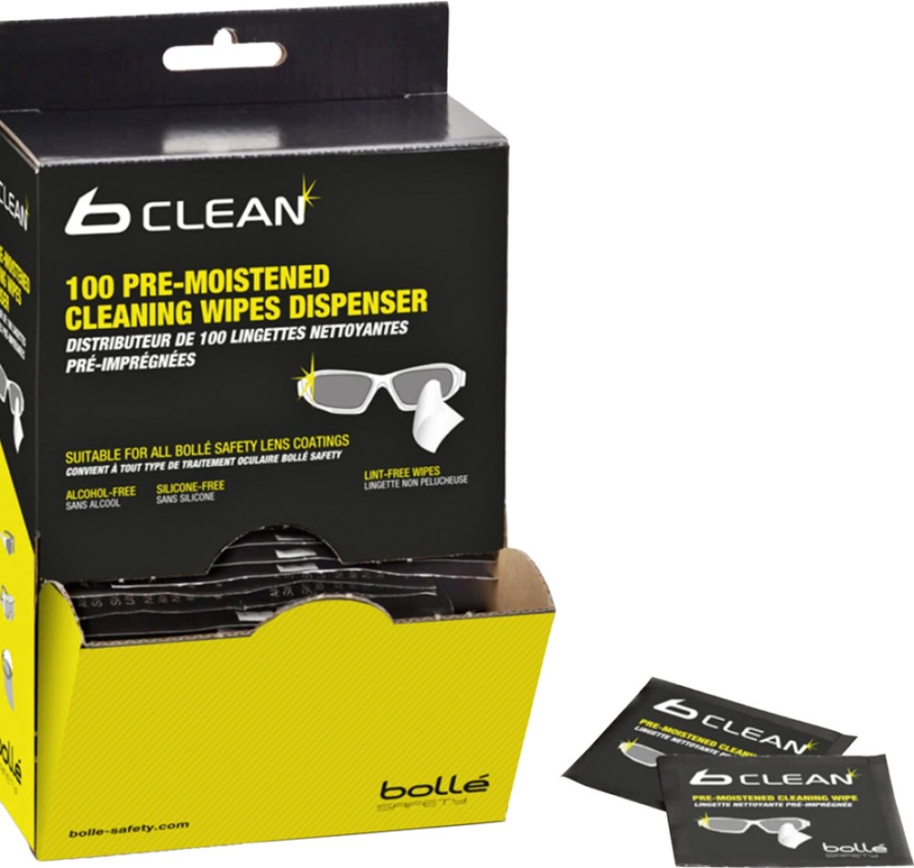 BOLLÉ b-clean Brillenreinigungstücher mit Antistatik- und antibakteriellem Schutz