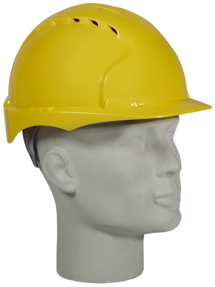 JSP Schutzhelm EVO 3 Gelb mit Drehverschluss, leichter HDPE-Helm