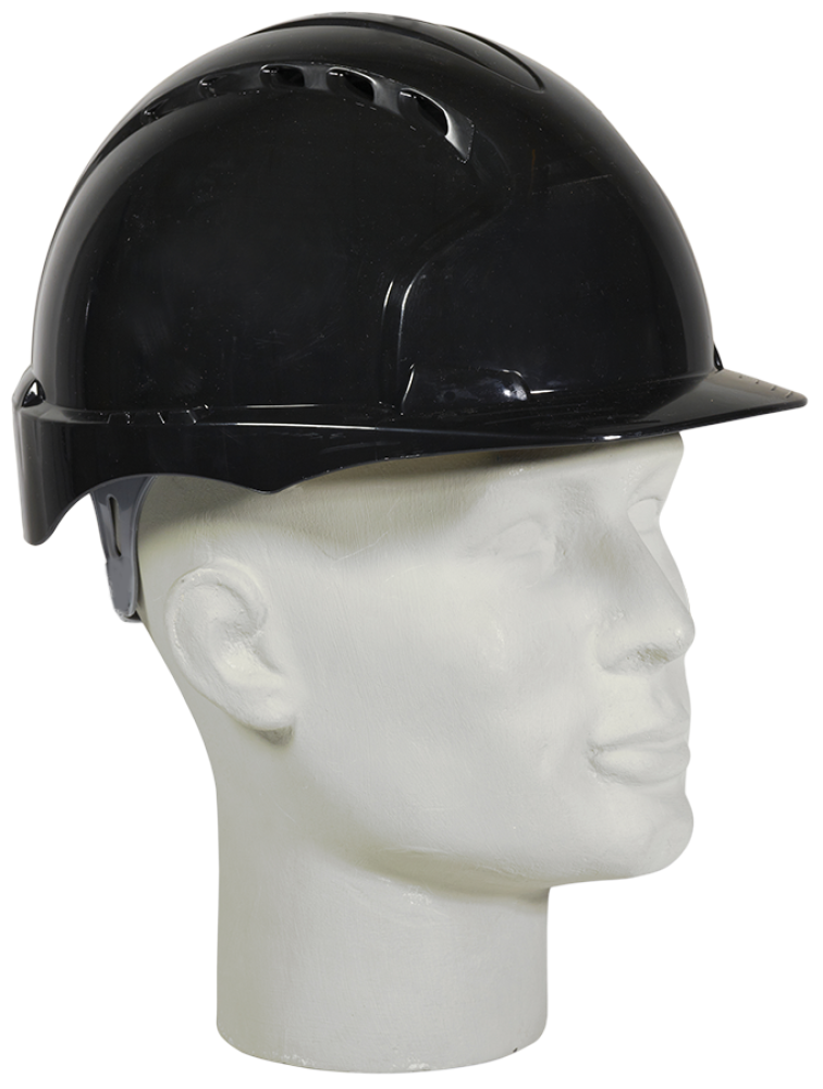 JSP Schutzhelm EVO 3 schwarz mit Drehverschluss, leichter HDPE-Helm
