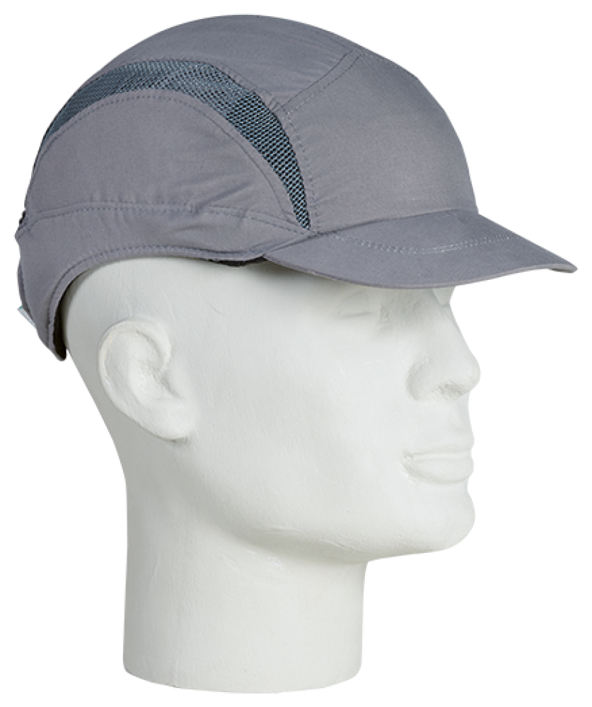 3M FIRST BASE Anstoss-Schirmmuetze grau mit ABS-Innenschale