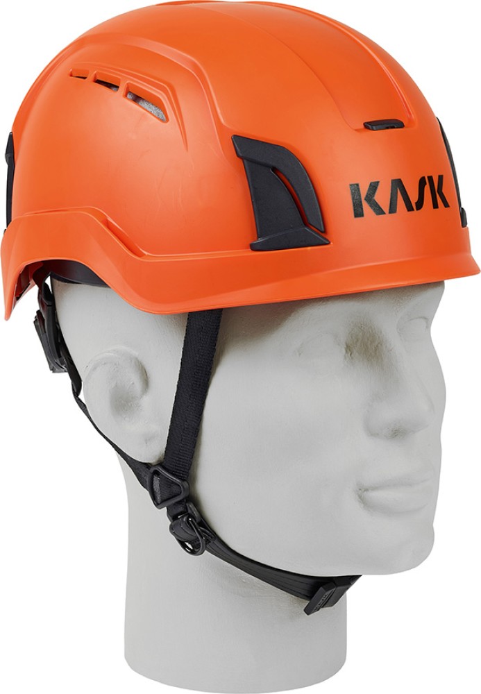KASK ZENITH X AIR Schutzhelm Orange mit Belüftung und Kinnriemen