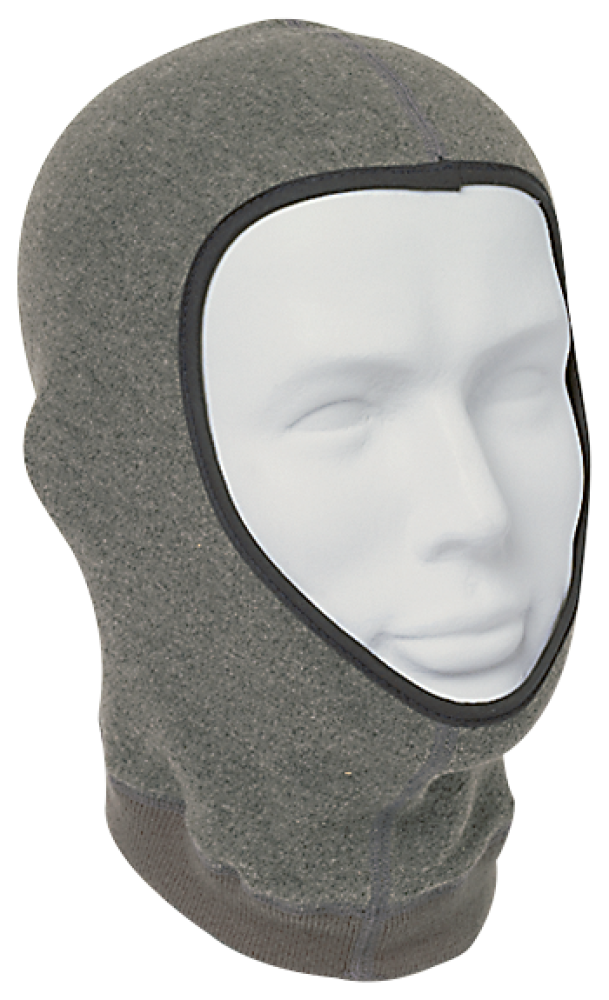 Grau Thermovelours Helm-Kälteschutzhaube für Kopf & Hals