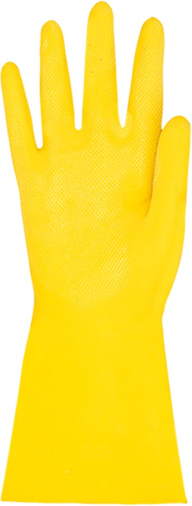 MAPA VITAL Schutzhandschuhe aus Naturlatex, gelb, rutschfest, velourisiert, 32 cm