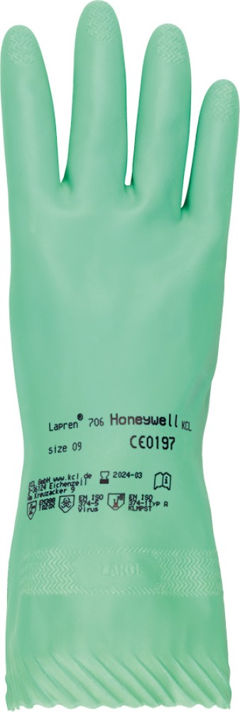 KCL grüne Schutzhandschuhe Latexmix, 31 cm, rutschsicher, velour