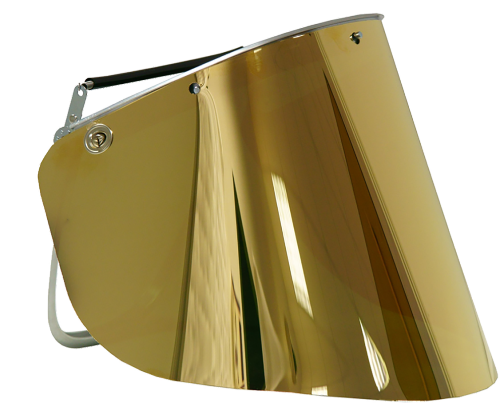 Grüne Polycarbonatscheibe 1mm, goldbeschichtet, 500x250mm Schutz4-5