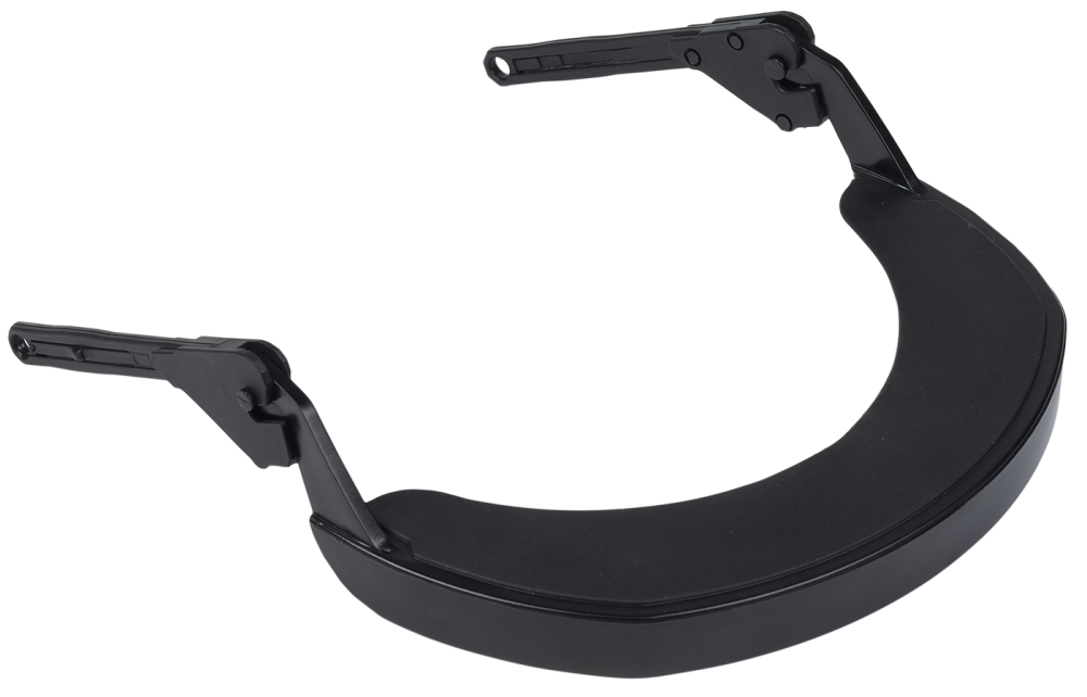 Leichte HELLBERG Helm-Gesichtsschutzhalterung, schwarz, klappbar