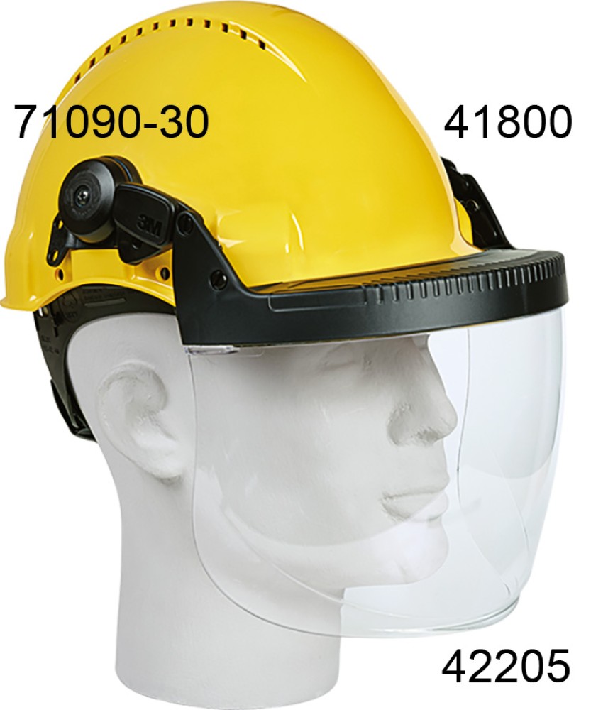 3M Helm-Gesichtsschutzhalterung V5, schwarz, kompatibel mit Gehörschutz