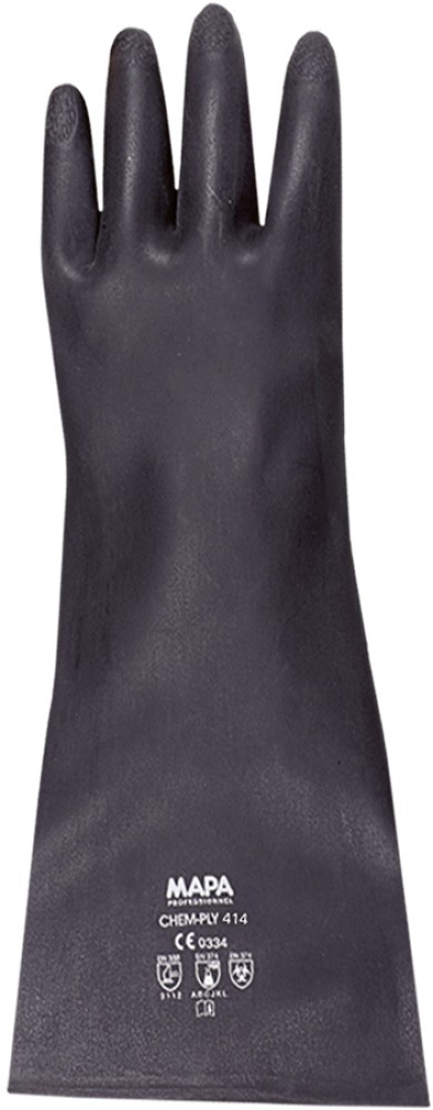 MAPA Chemiehandschuhe Ultranéo Neopren Schwarz, 35cm Schutz