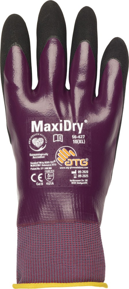ATG MAXIDRY Nylon-Spandex Schutzhandschuhe mit Nitrilvollbeschichtung
